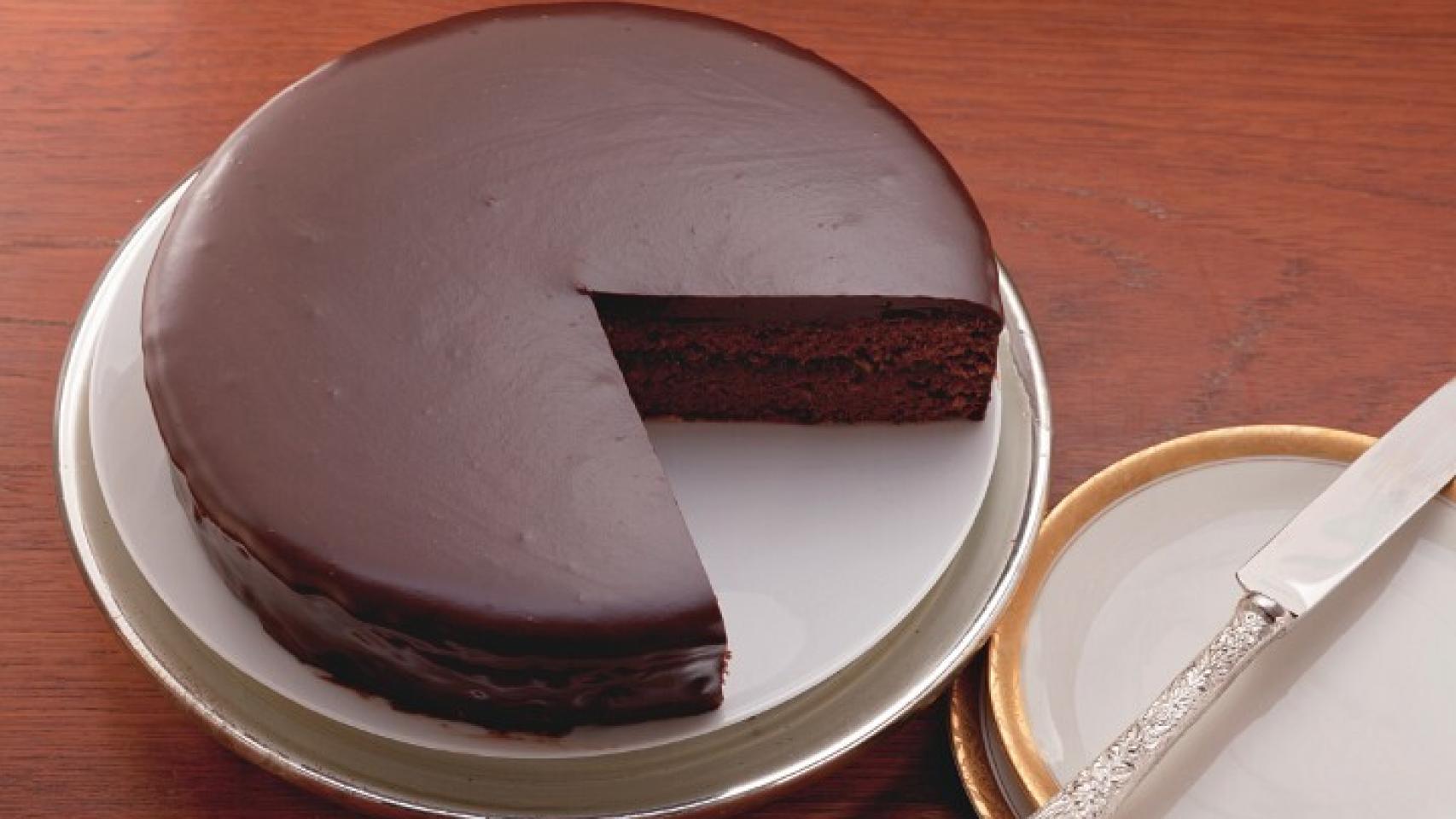 Una tarta de chocolate