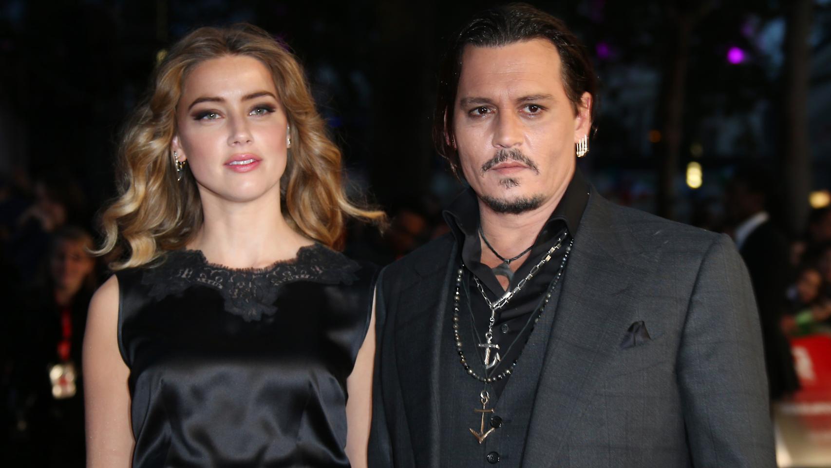 Johnny Depp y Amber Heard en Londres.