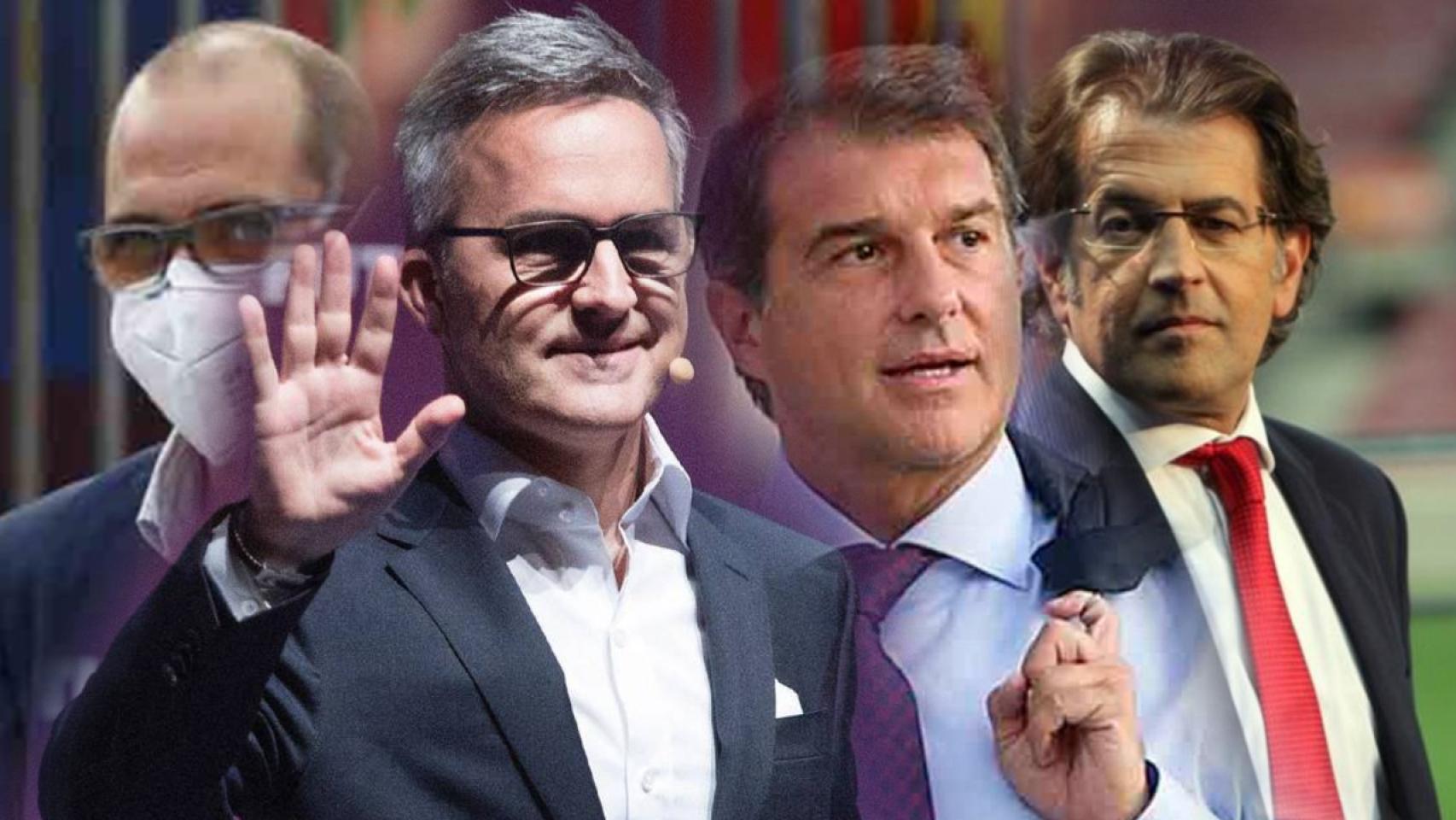 Jordi Farré, Víctor Font, Joan Laporta y Toni Freixa, en un fotomontaje