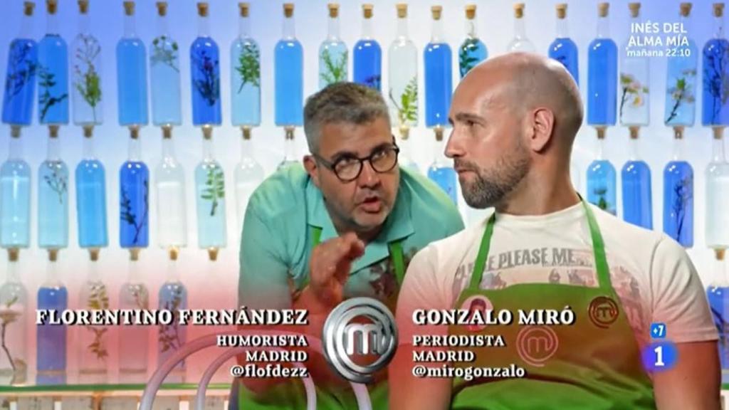 Gonzalo Miró y Flo durante su enganche en 'MasterChef Celebrity'.