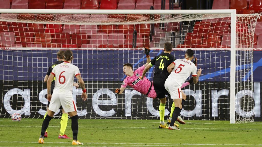 El Sevilla anota el 1-2 ante el Krasnodar