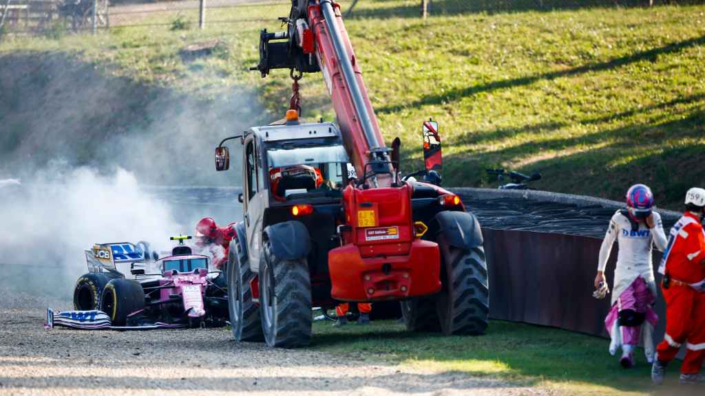 Stroll tras un accidente esta temporada