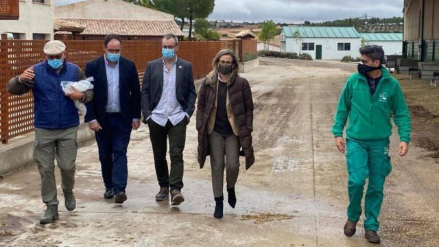 Lola Merino y Benjamín Prieto, este miércoles en Villaescusa de Haro