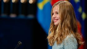 La princesa de Asturias, Leonor de Borbón, en los premios Princesa de asturias 2019.