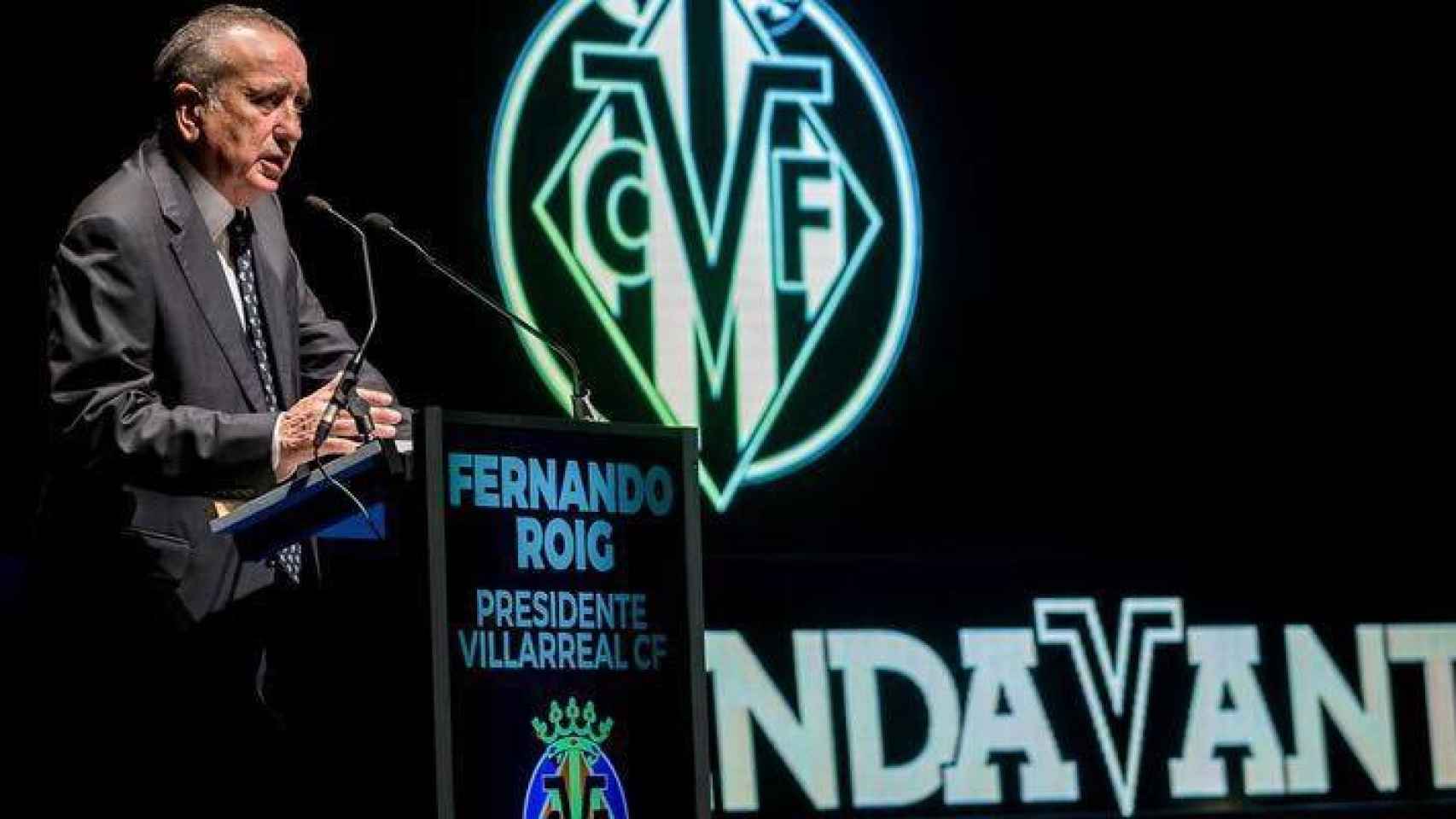 Fernando Roig, en un acto del Villarreal CF