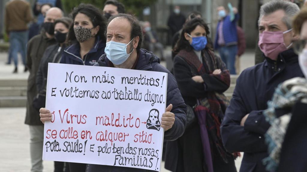 Concentraciones en la plaza de María Pita (La Coruña). Europa press.