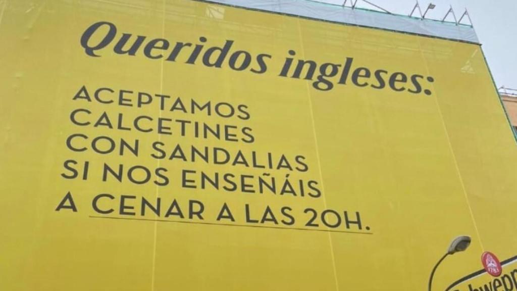 Cartel publicitario Schweppes.