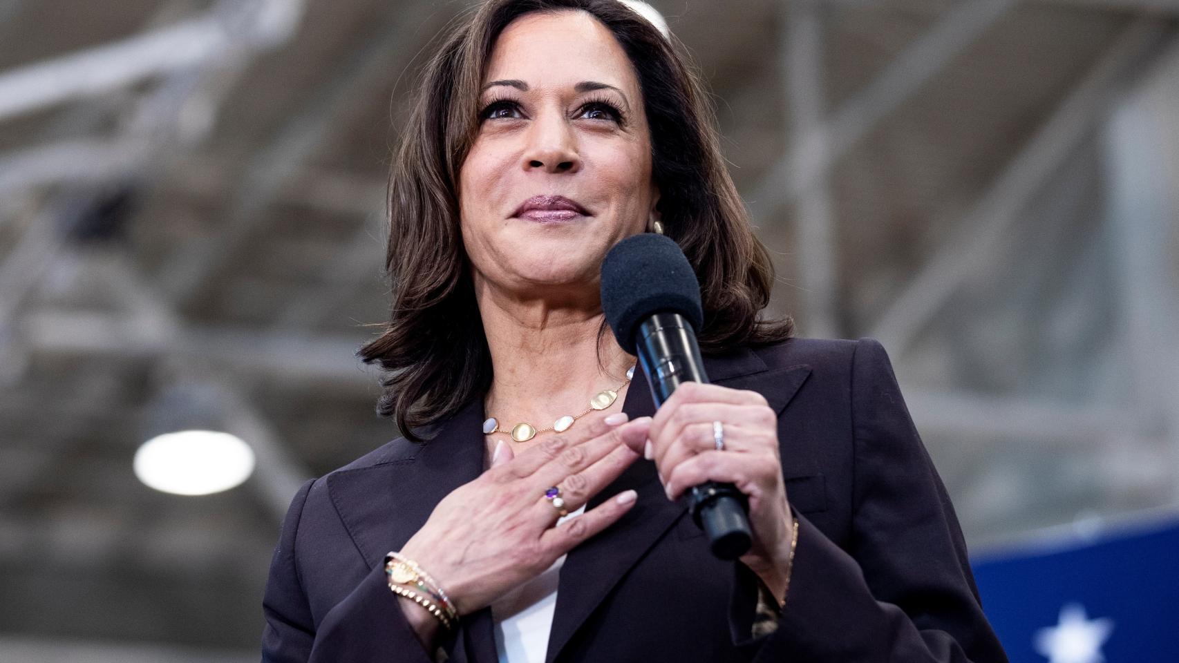 La vicepresidenta electa, Kamala Harris, durante un mitin en Los Ángeles.