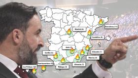 El mapa de las 11 puntos más calientes de las rebeliones internas en el seno de Vox.