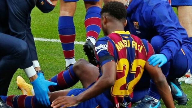 Ansu Fati, lesionado en el Barcelona - Betis de La Liga