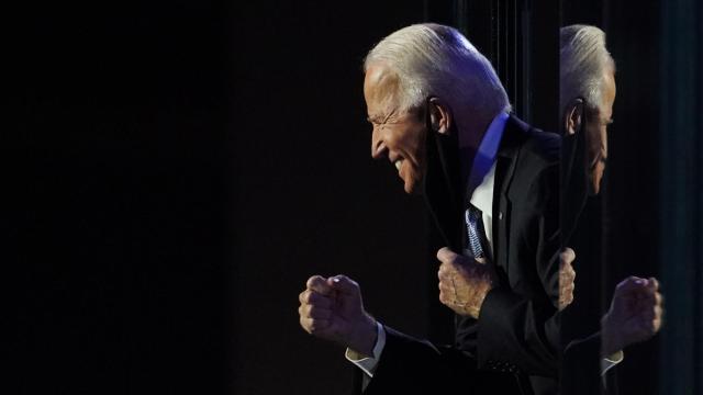 Joe Biden celebra la victoria en Wilmington, Delaware.