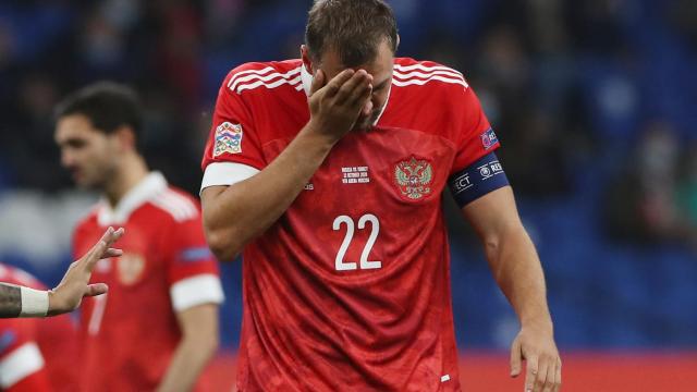 Artem Dzyuba, con la selección de Rusia