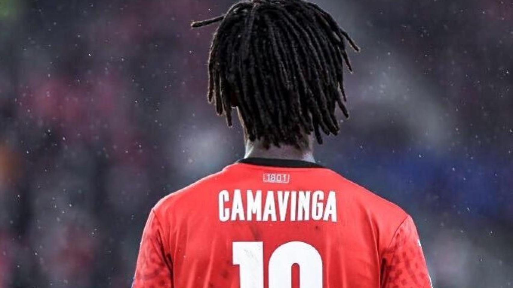 Eduardo Camavinga, durante un partido del Stade Rennais