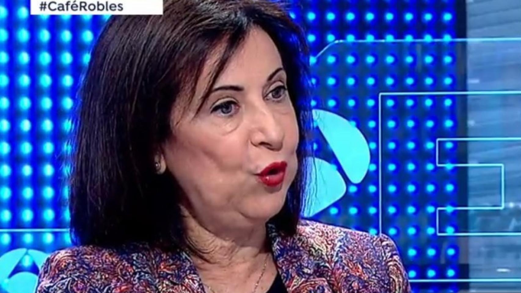 Margarita Robles, ministra de Defensa, entrevistada en Antena 3.