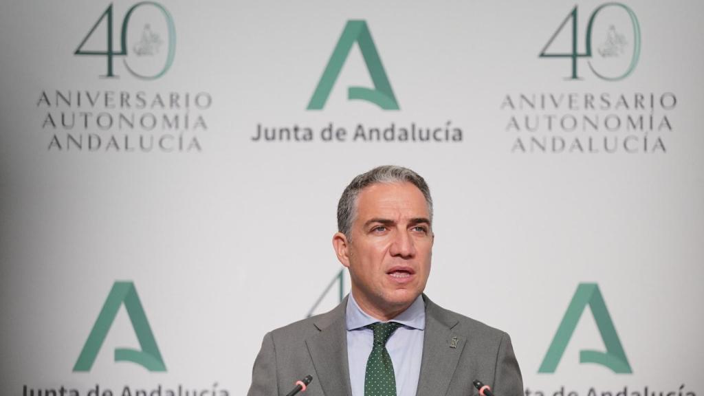 El consejero de Presidencia de la Junta de Andalucía, Elías Bendodo.