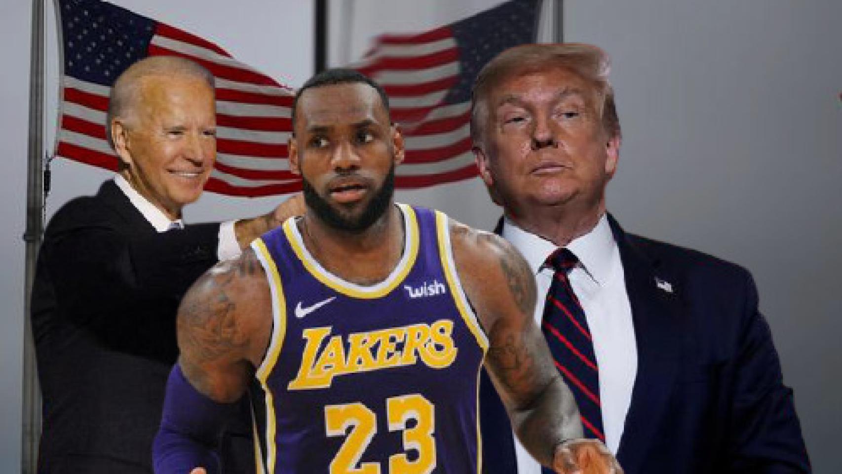 Biden, LeBron James y Donald Trump