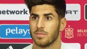 Marco Asensio, en rueda de prensa con la selección española de fútbol