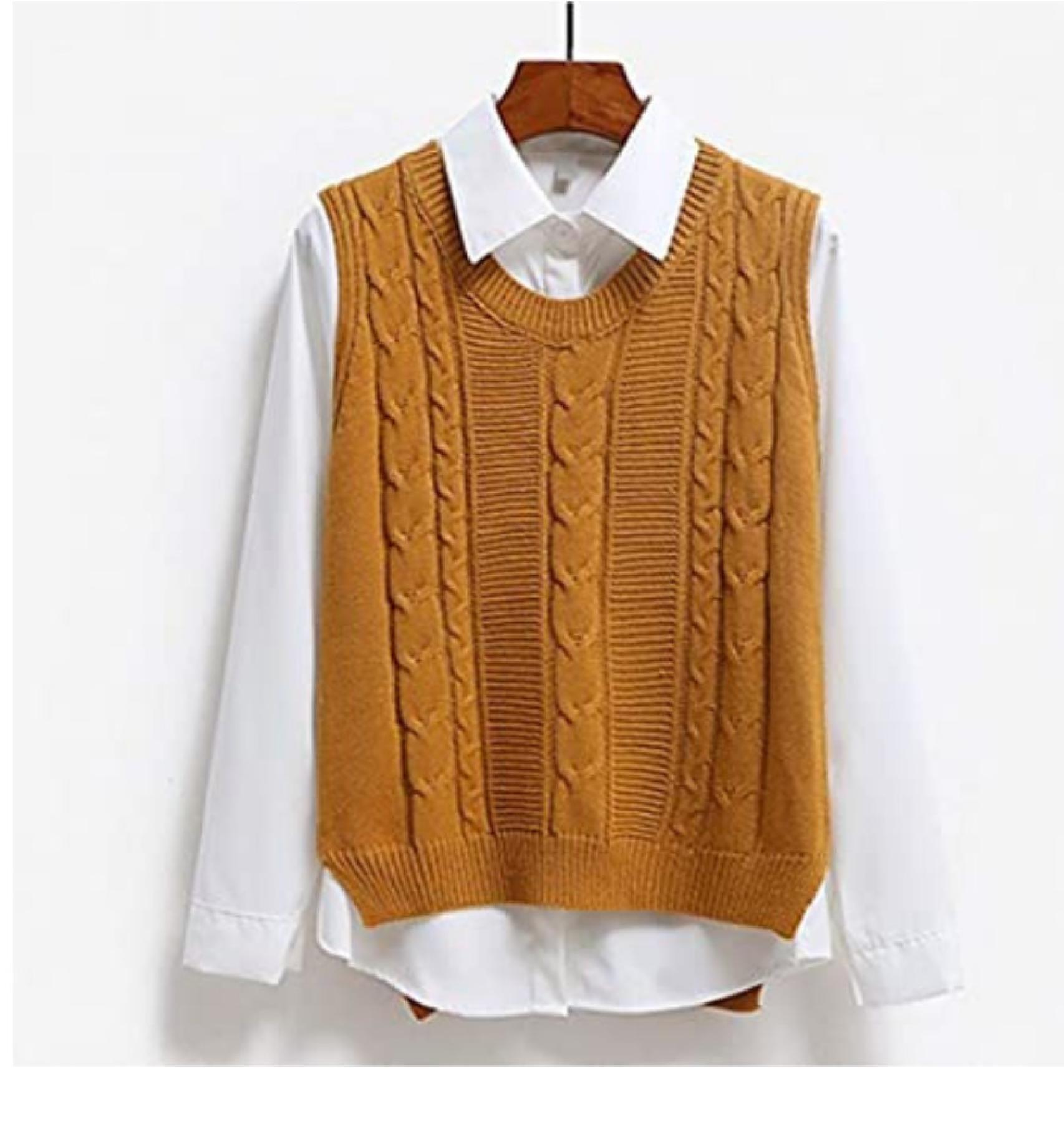 El chaleco de punto la tendencia de moda de este otono invierno