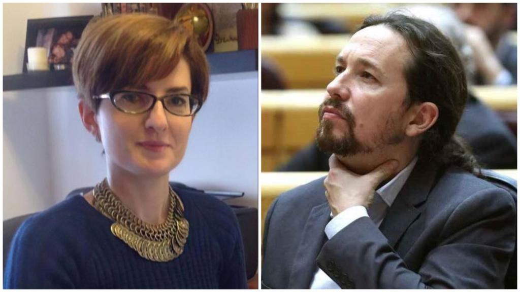 Mónica Carmona, exabogada de Podemos, y Pablo Iglesias, secretario general del partido.