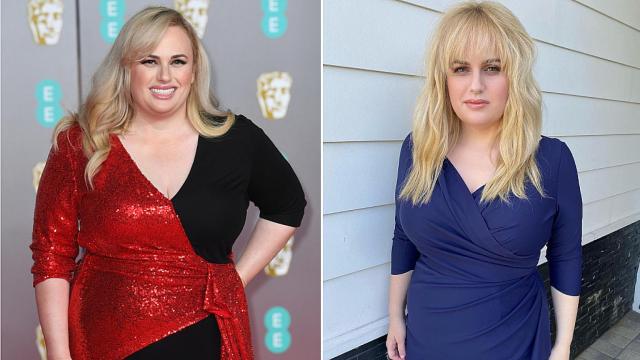 El antes y después de Rebel Wilson.