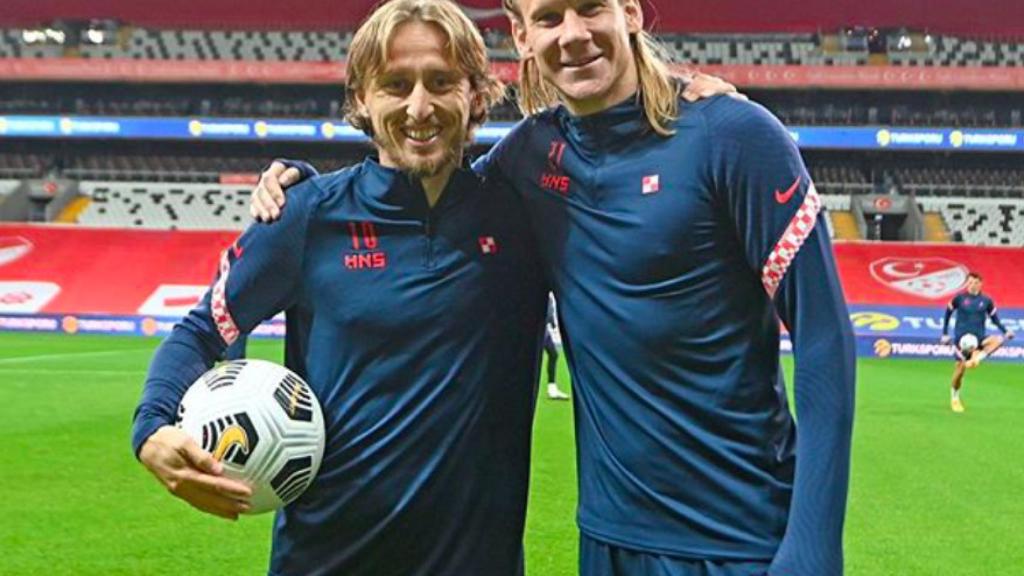 Modric y Vida, con Croacia