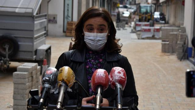 Pilar Zamora, alcaldesa de Ciudad Real, ha visitado las obras de la calle Montesa