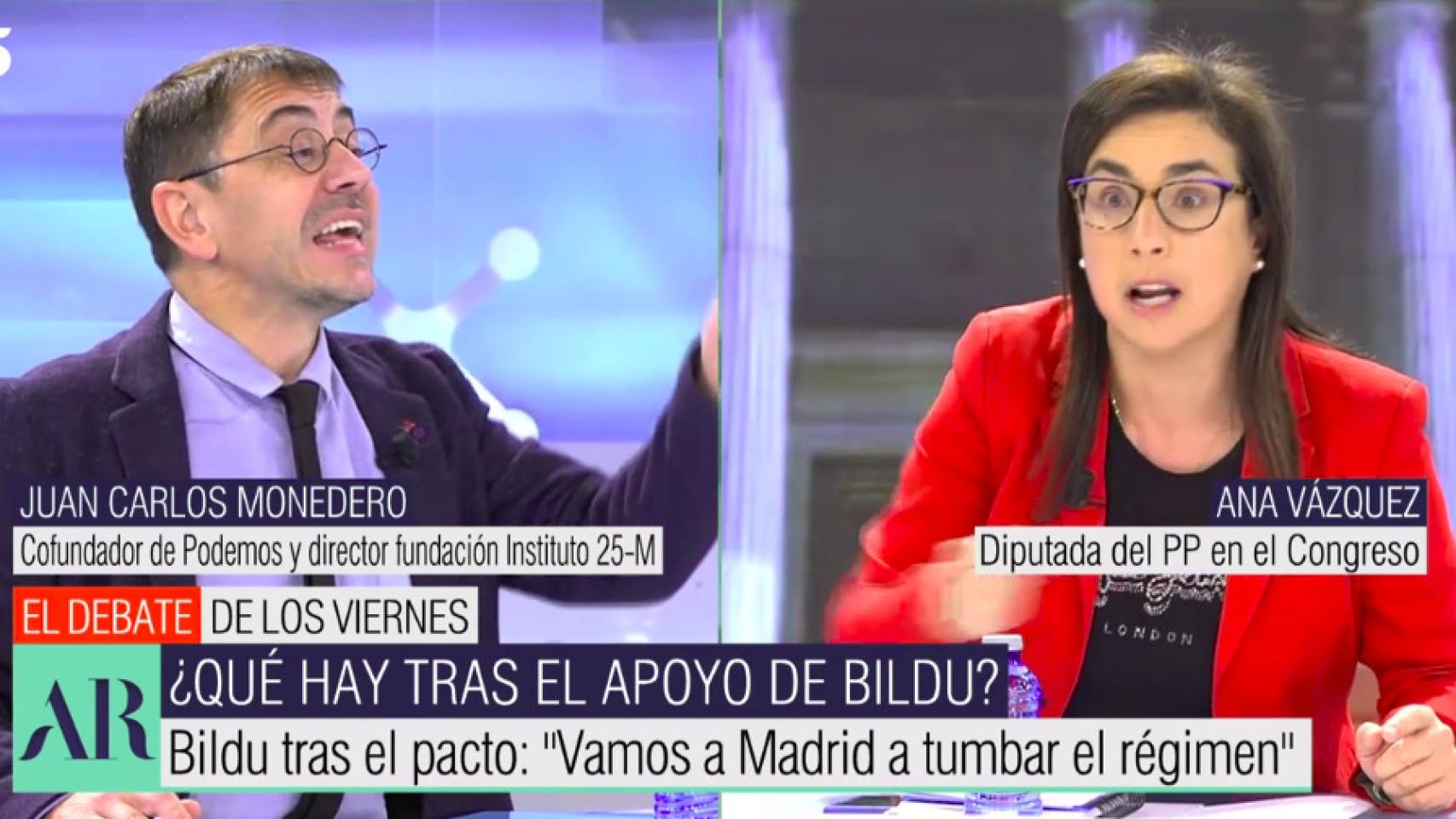 Monedero mantuvo un duro encontronazo con la popular Ana Vázquez.