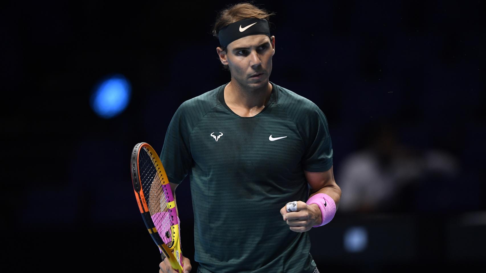 Nadal, durante el partido ante Rublev.