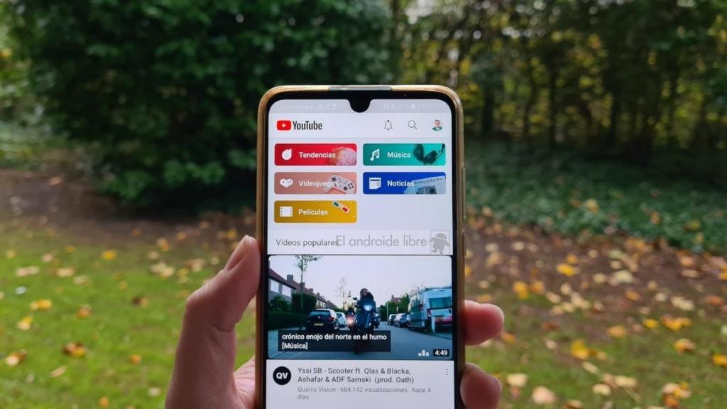 App de YouTube en Android