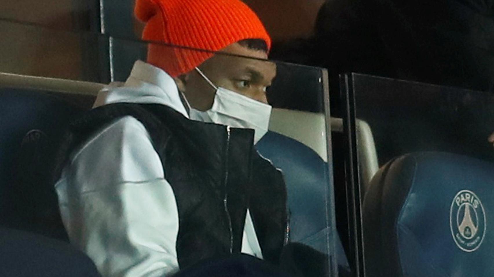 Kylian Mbappé, durante el partido entre el PSG y el Stade Rennais