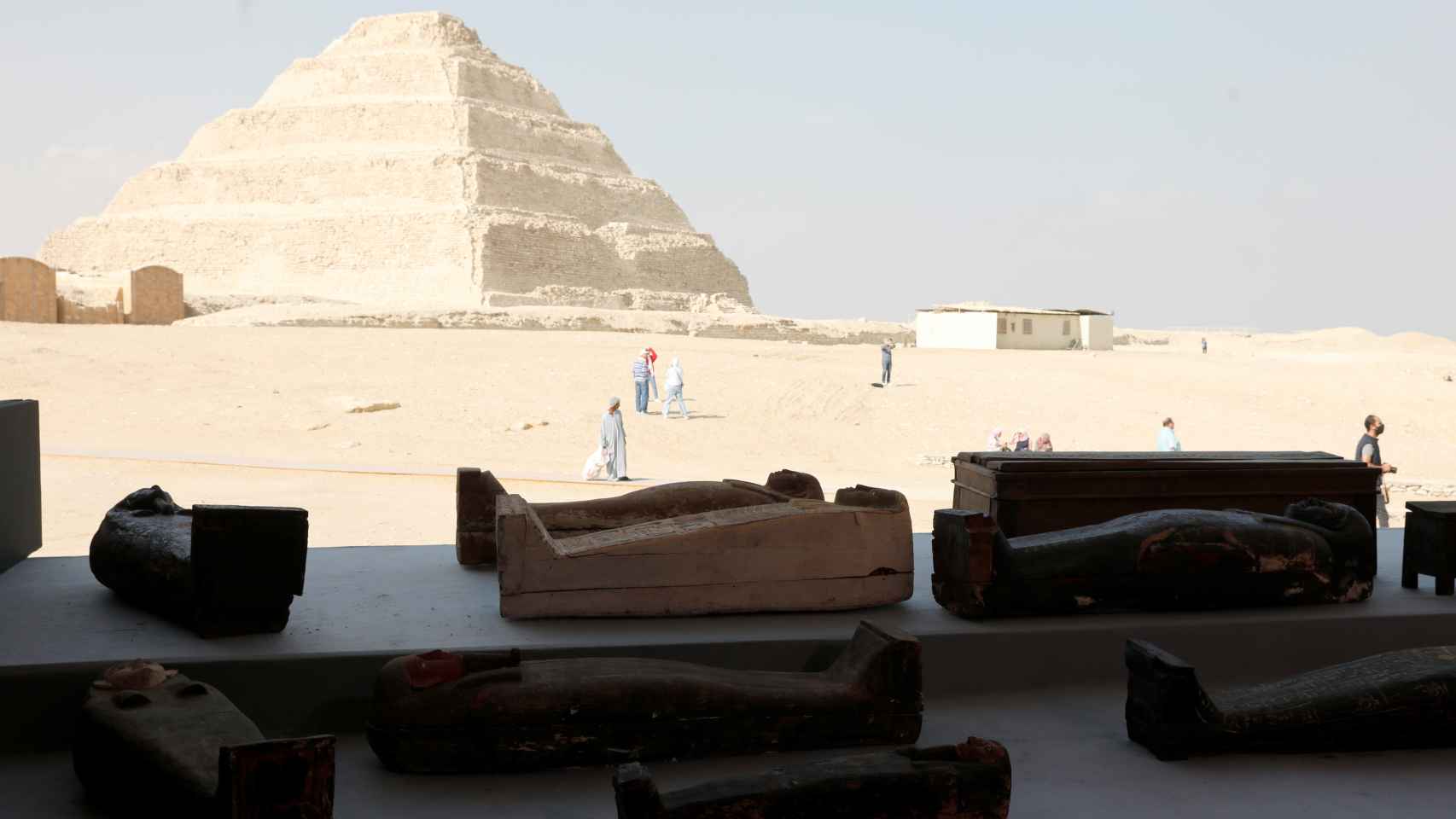 Presentación del último hallazgo en Saqqara del Antiguo Egipto.