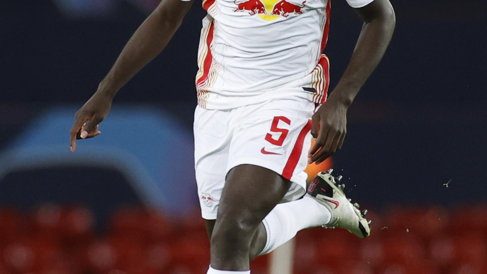 Dayot Upamecano, durante un partido con el RB Leipzig