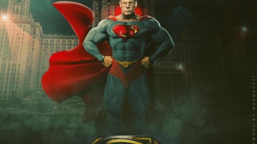 Montaje de Jamie Christian Johal vestido de Superman