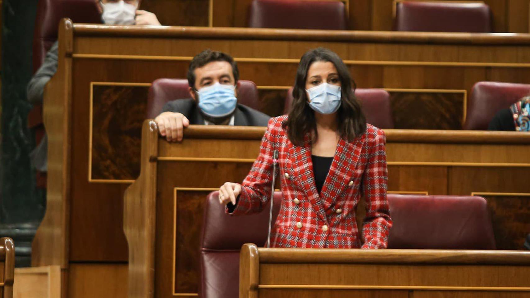 Inés Arrimadas, en el Congreso de los Diputados.