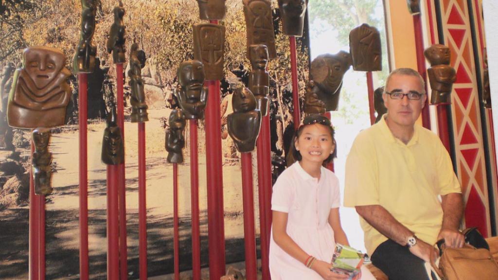 Alfonso Basterra, junto a su hija, Asunta, a la que asesinó.