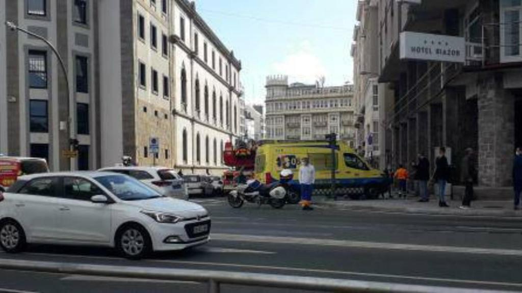 Incendio en la novena planta del hotel Riazor, en A Coruña