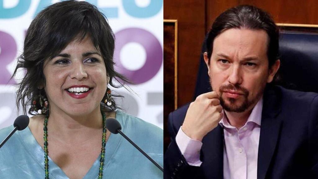 Teresa Rodríguez y Pablo Iglesias en un fotomontaje.