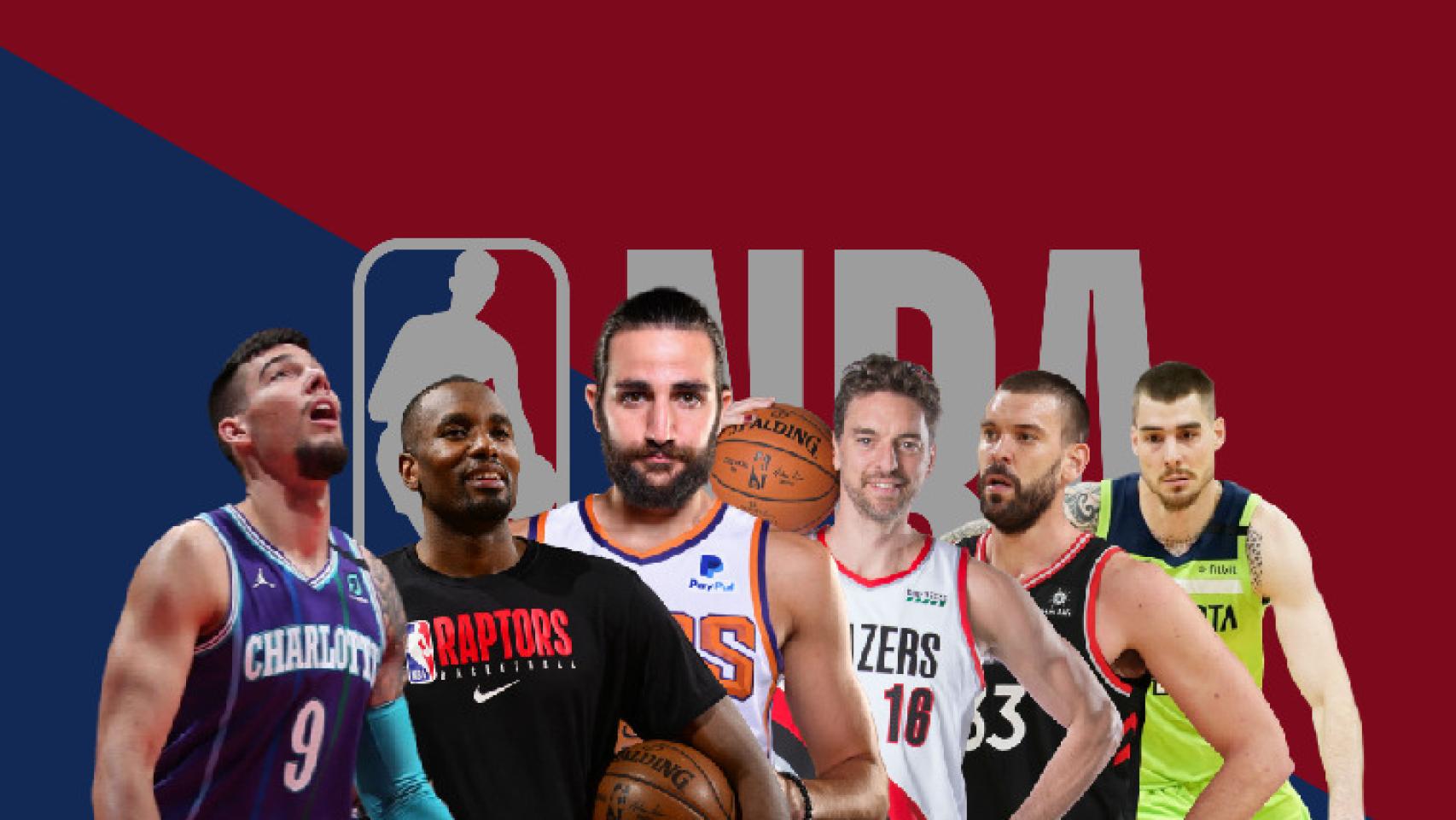 Willy, Ibaka, Ricky, Pau, Marc y Juancho Hernángomez, españoles en la NBA