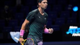 Nadal, durante el partido ante Tsitsipas.