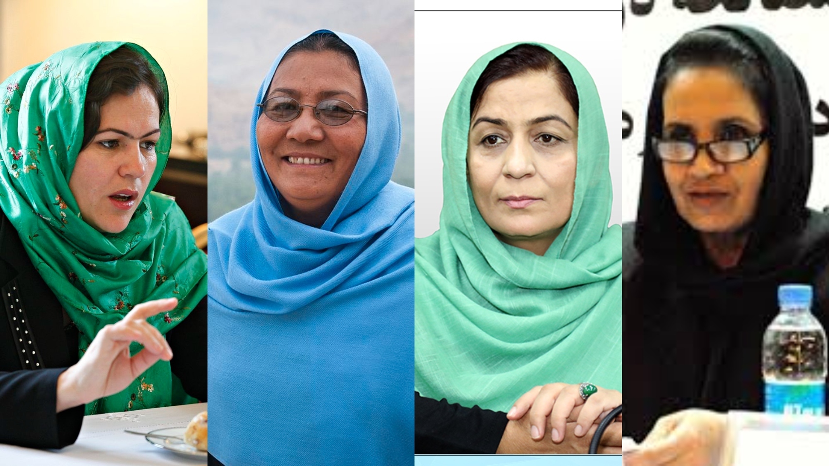 Las cuatro mujeres que participan en el proceso de Paz de Afganistán.