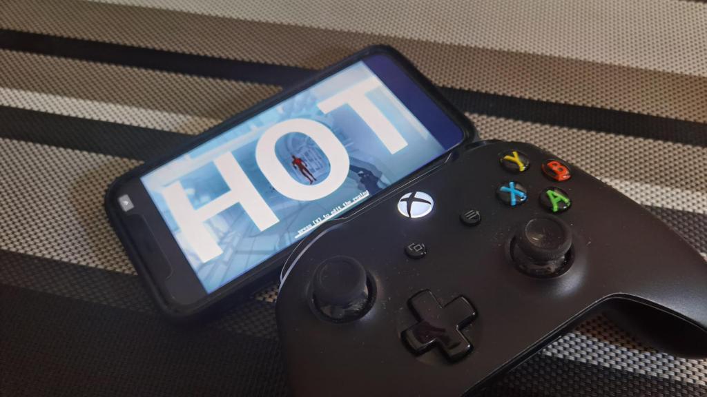 Superhot funcionando en un iPhone gracias a GeForce Now