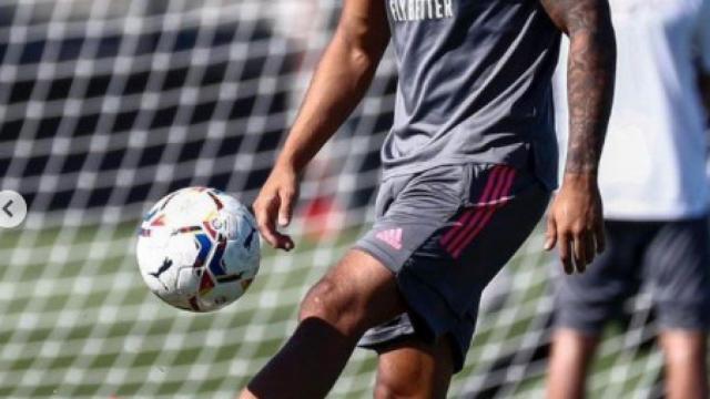 Mariano durante un entrenamiento