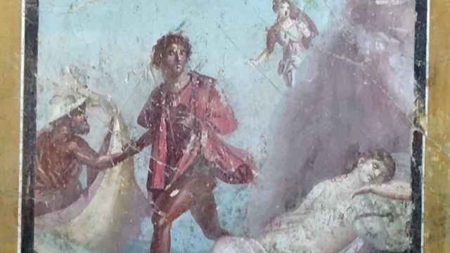 El fresco encontrado en la ciudad de Pompeya.