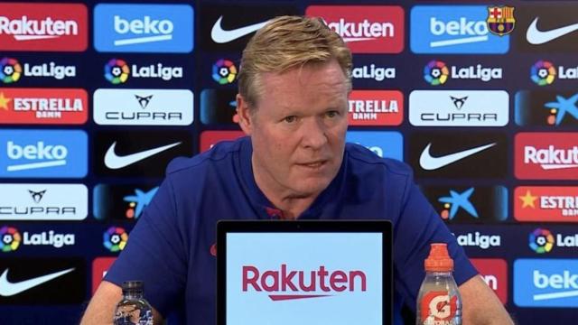 Koeman, en rueda de prensa