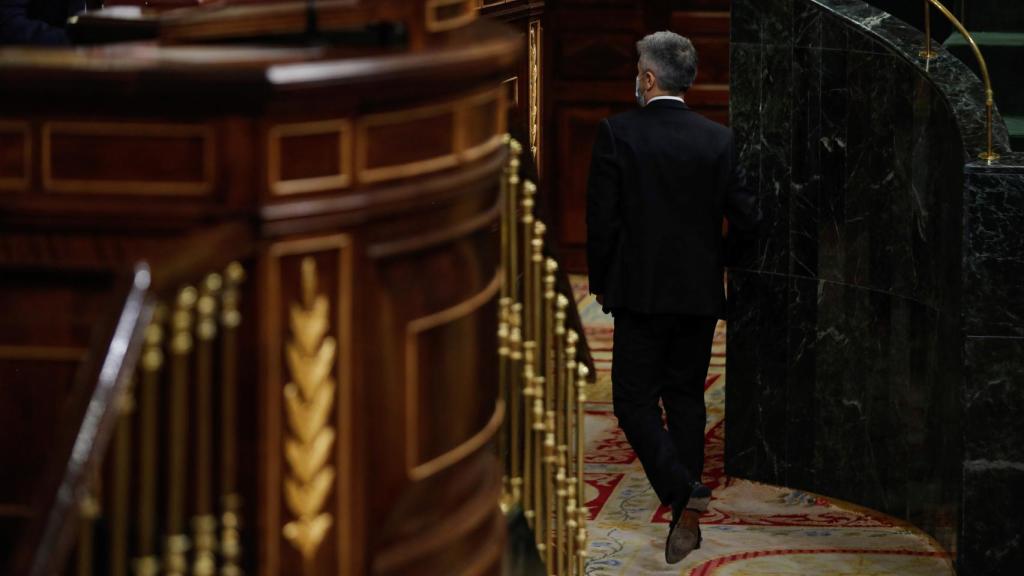 El ministro de Interior, Fernando Grande Marlaska, en el Congreso.