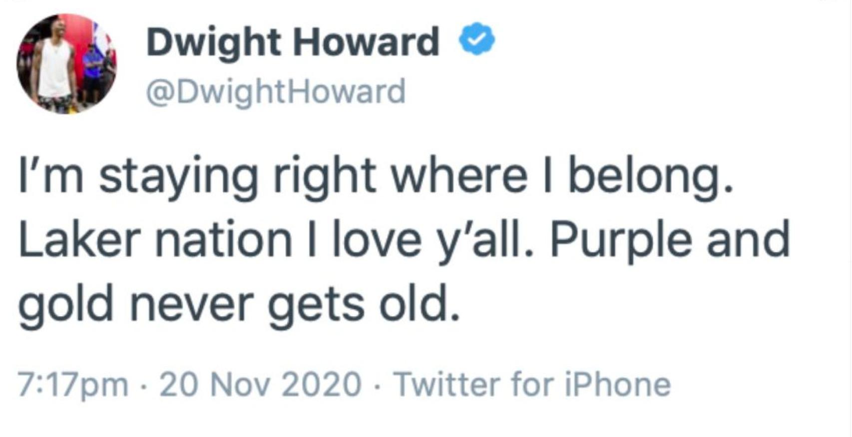 El mensaje de Dwight Howard