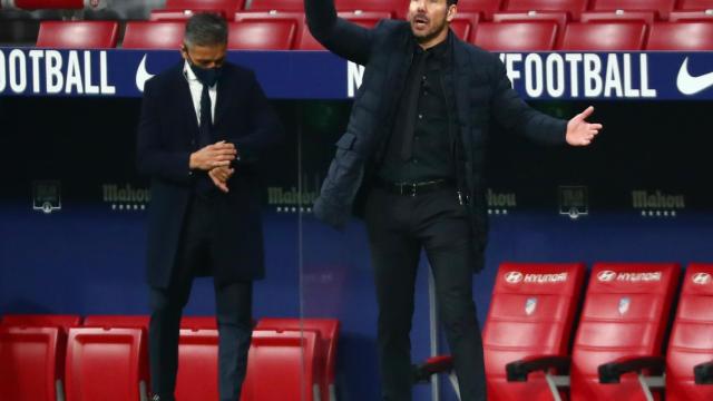 'El Cholo' Simeone, en el Atlético de Madrid - Barcelona de La Liga