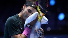 Nadal, durante el partido ante Medvedev.