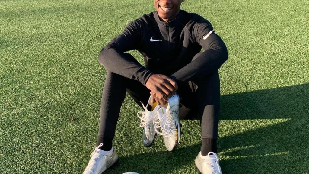 Eduardo Camavinga, durante un acto promocional con Nike. Foto: Instagram (e.cama10)