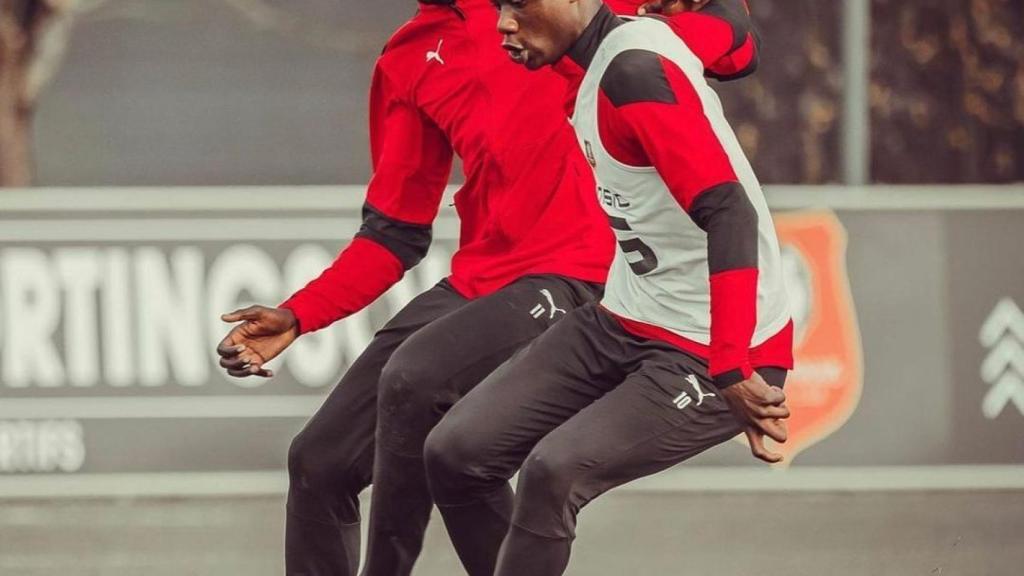 Eduardo Camavinga, durante un entrenamiento del Rennes. Foto: Instagram (e.cama10)